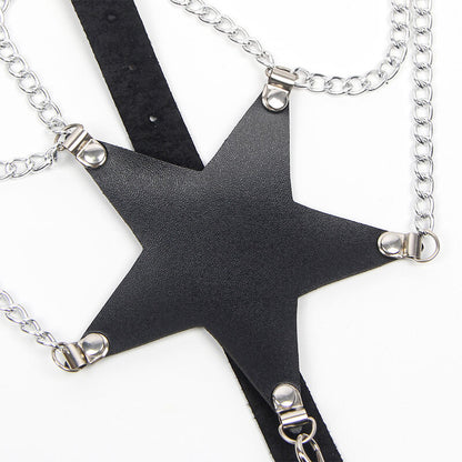 SUBBLIME - FULL BODY HARNESS WITH STAR CHAIN DETAIL ONE SIZE FITS ALL