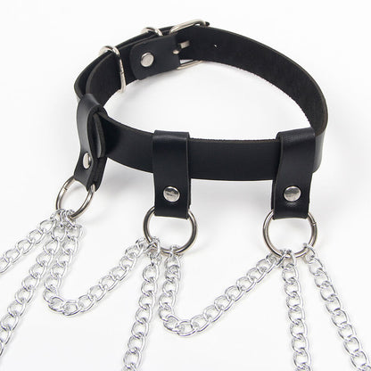SUBBLIME - FULL BODY HARNESS WITH STAR CHAIN DETAIL ONE SIZE FITS ALL