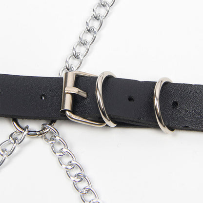 SUBBLIME - FULL BODY HARNESS WITH STAR CHAIN DETAIL ONE SIZE FITS ALL