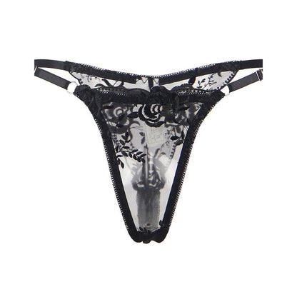 SUBBLIME - SET OF 3 PIECE SUJETADOR + THONG + BLACK FLORAL PRINT GARTER S/M