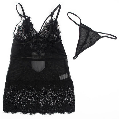 SUBBLIME - BABYDOLL WITH ADJUSTABLE STRAPS WITH BLACK SOCKET S/M