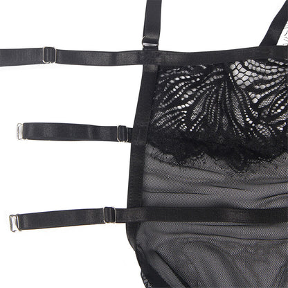 SUBBLIME - BABYDOLL WITH ADJUSTABLE STRAPS WITH BLACK SOCKET S/M
