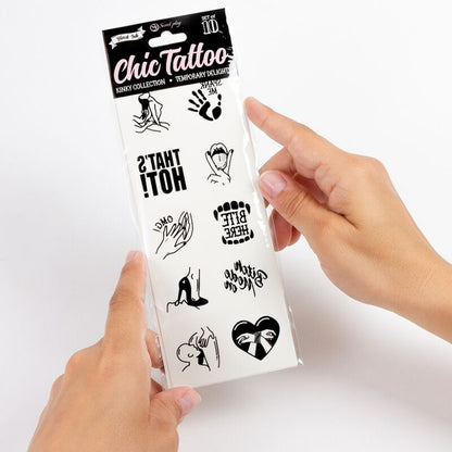 SECRET PLAY - CONJUNTO DE 10 TATUAJES TEMPORALES COLECCIÓN KINKY