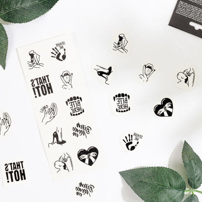 SECRET PLAY - CONJUNTO DE 10 TATUAJES TEMPORALES COLECCIÓN KINKY