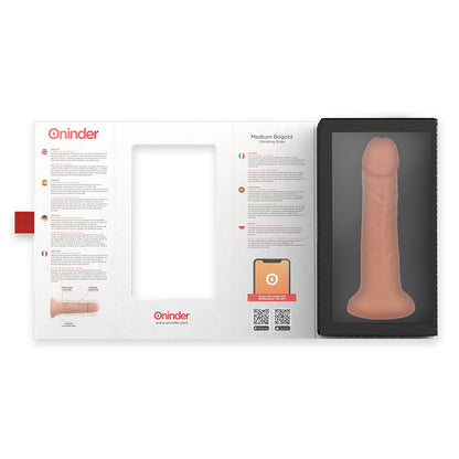 ONINDER - BOGOTÁ MEDIUM VIBRATING DILDO 9 SPEEDS NATURAL 20 CM -O- 4.2 CM - FREE APP