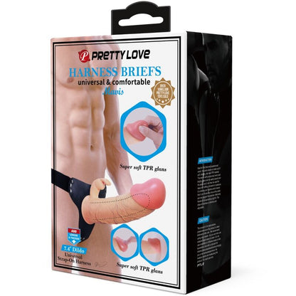 PRETTY LOVE - MAVIS HARNESS BRAGUITAS UNIVERSALES CON DILDO 19 CM NATURAL
