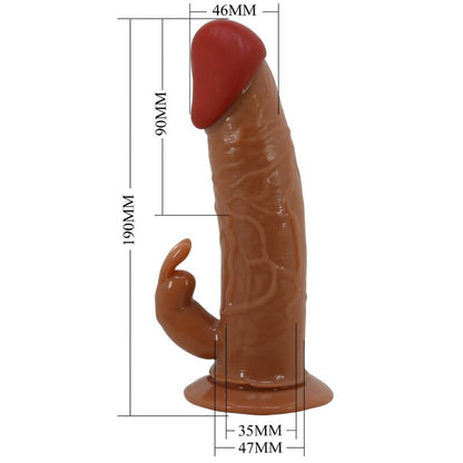 PRETTY LOVE - MARION HARNESS BRAGAS UNIVERSALES CON DILDO VIBRADOR 19 CM MARRÓN