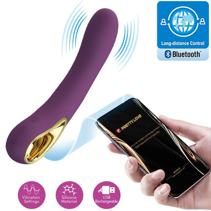 PRETTY LOVE - ETHAN PURPLE RECHARGEABLE VIBRATOR