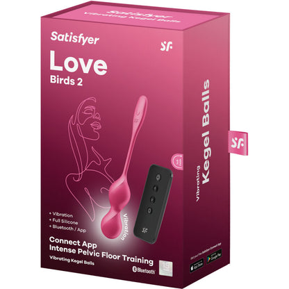 SATISFYER - LOVE BIRDS 2 BOLAS DE KEGEL VIBRANTES + APLICACIÓN GRATUITA