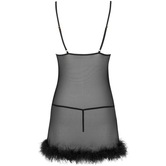 LIVCO CORSETTI FASHION - ZERUNAM SET BABYDOLL + THONG BLACK