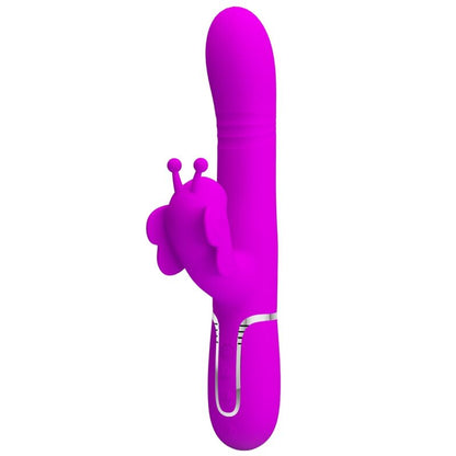 PRETTY LOVE - 4-IN-1 MULTIFUNCTION RABBIT VIBRATOR FUCHSIA BUTTERFLY