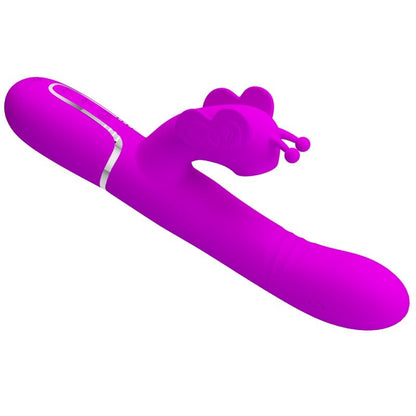 PRETTY LOVE - 4-IN-1 MULTIFUNCTION RABBIT VIBRATOR FUCHSIA BUTTERFLY