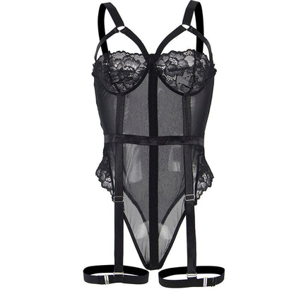 SUBBLIME - TEDDY WITH LIGUERO DETAIL STRAPS NEGRO S/M