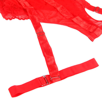 SUBBLIME - TEDDY WITH LIGUERO DETALLE TIRAS PECHO ROJO S/M