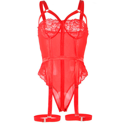 SUBBLIME - TEDDY WITH LIGUERO DETALLE TIRAS PECHO ROJO S/M