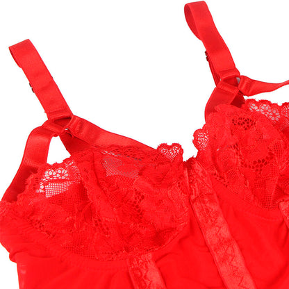 SUBBLIME - TEDDY WITH LIGUERO DETALLE TIRAS PECHO ROJO S/M