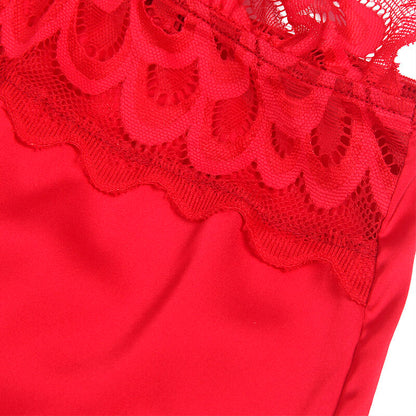 SUBBLIME - SATIN BABYDOLL WITH RED FITTING S/M