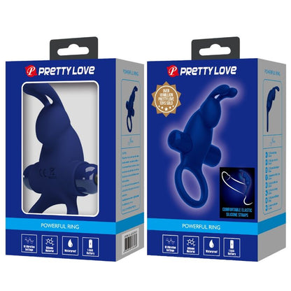 PRETTY LOVE - JIRO ANILLO CONEJITO VIBRADOR AZUL