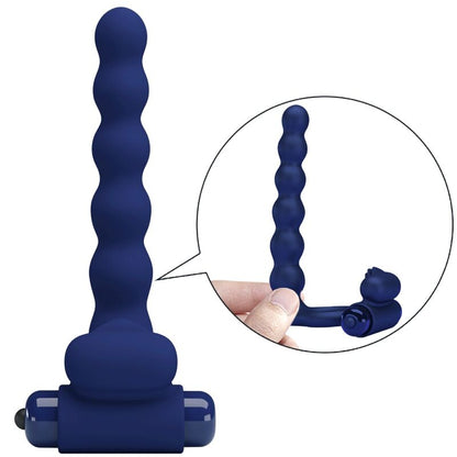 PRETTY LOVE - ANILLO VIBRADOR AJMAL CON PLUG AZUL