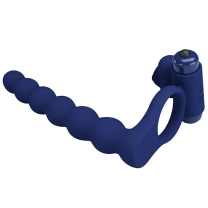 PRETTY LOVE - ANILLO VIBRADOR AJMAL CON PLUG AZUL