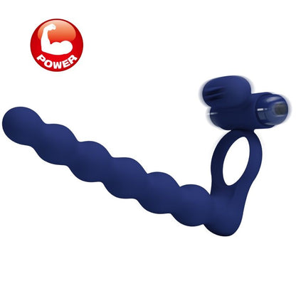 PRETTY LOVE - ANILLO VIBRADOR AJMAL CON PLUG AZUL