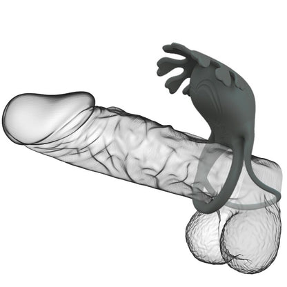 PRETTY LOVE - RUBEN ANEL VIBRADOR DUPLO COM ESTIMULADOR CINZA