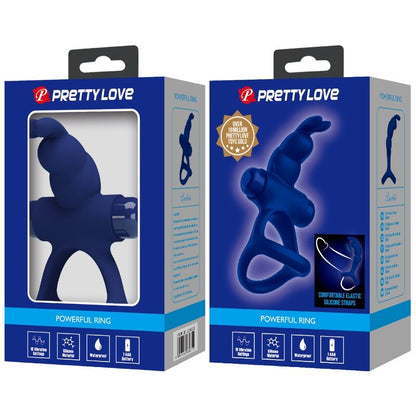 PRETTY LOVE - LUCHITO DOUBLE VIBRATING RING BLUE RABBIT