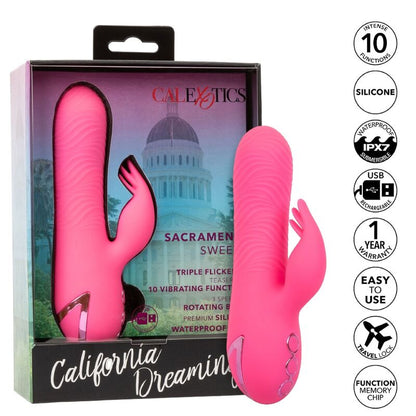 CALEXOTICS - SACRAMENTO SWEETIE VIBRADOR CONEJITO ROSA POR CALIFORNIA DREAMING