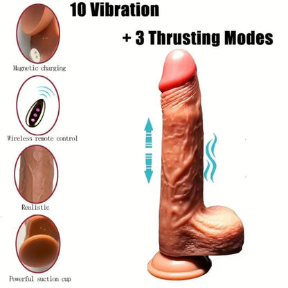 ARMONY - VIBRADOR DILDO REALISTA Y CONTROL REMOTO 22.5 CM
