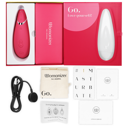 WOMANIZER - PREMIUM 2 RASPBERRY CLITORIAL STIMULATOR