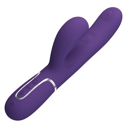 PRETTY LOVE - PERLITA VIBRADOR G-SPOT 3 EN 1 MULTIFUNCIÓN MORADO