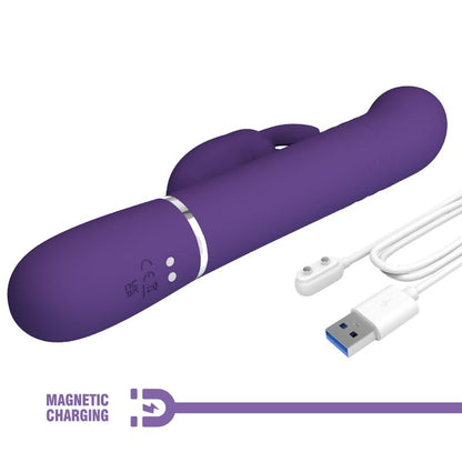 PRETTY LOVE - COALE VIBRADOR CONEJITO 4 EN 1 MORADO