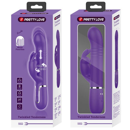 PRETTY LOVE - COALE VIBRADOR CONEJITO 4 EN 1 MORADO