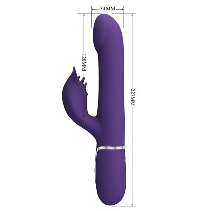 PRETTY LOVE - ZALIN 4-IN-1 PURPLE PEARL RABBIT VIBRATOR