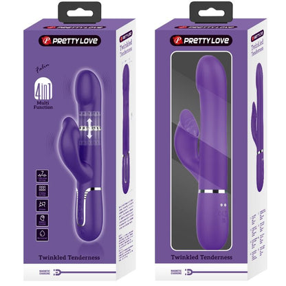 PRETTY LOVE - ZALIN 4-IN-1 PURPLE PEARL RABBIT VIBRATOR