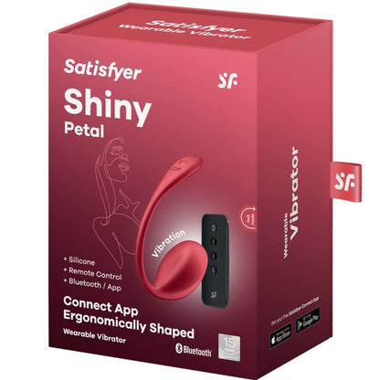SATISFYER - SHINY PETAL REMOTE CONTROL STIMULATOR G POINT RED FREE APP
