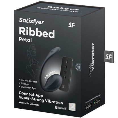 SATISFYER - RIBBED PETAL G-SPOT STIMULATOR REMOTE CONTROL BLACK FREE APP