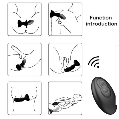 ARMONY - EXTREME A BLOOM ROSE VIBRATOR AND BLACK BUTT PLUG REMOTE CONTROL