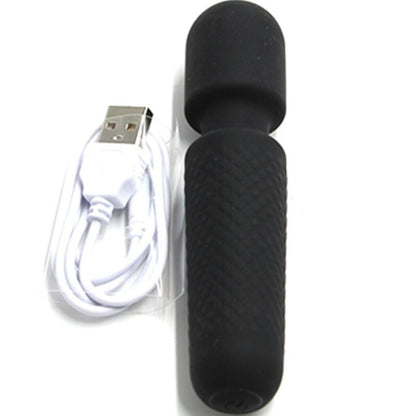 ARMONY - YOUR MAGIC MASSAGER AND RECHARGEABLE VIBRATOR 10 VIBRATIONS WAND DOTS BLACK
