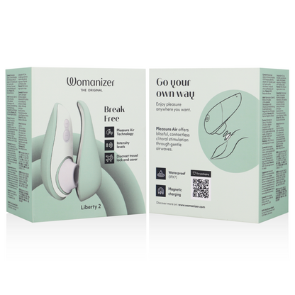 WOMANIZER - LIBERTY 2 CLITORAL STIMULATOR &amp; SUCTIONER LIGHT GREEN