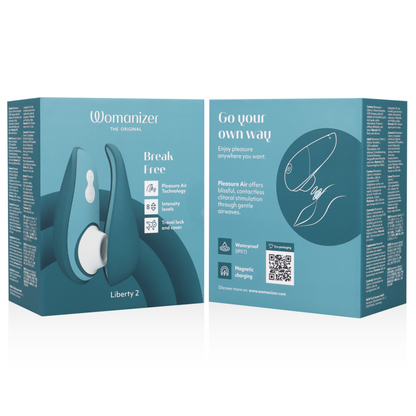 WOMANIZER - LIBERTY 2 CLITORAL STIMULATOR &amp; SUCTIONER LIGHT GREEN