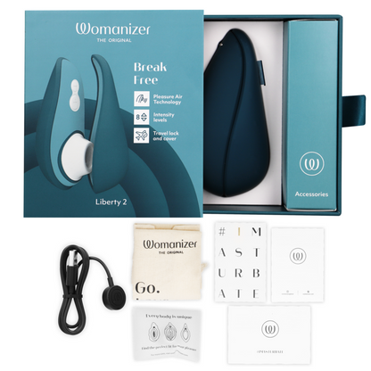 WOMANIZER - LIBERTY 2 CLITORAL STIMULATOR &amp; SUCTIONER LIGHT GREEN