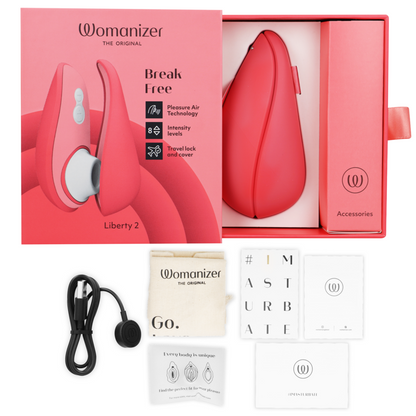 WOMANIZER - LIBERTY 2 CLITORAL STIMULATOR &amp; SUCTIONER LIGHT GREEN