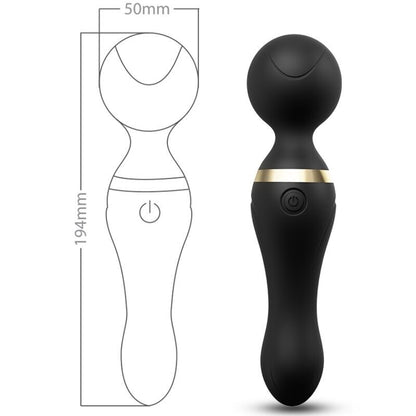 ARMONY - FREEZA MASAJEADOR Y VIBRADOR CABEZA SUPERFLEXIBLE NEGRO