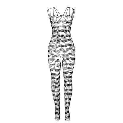 SUBBLIME - 951696 FISHNET CROTCHLESS BODYSTOCKING WITH SHOULDER WINGS BLACK ONE SIZE