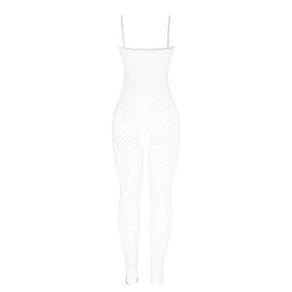 SUBBLIME - 951740 WHITE BODYSTOCKING BOTTOMLESS SEASHELLE WITH LOOPS ONE SIZE