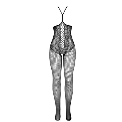 SUBBLIME - 951849 BODYSOCK DE RED REJILLA CON ESCOTE HALTER NEGRO TALLA ÚNICA
