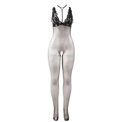 SUBBLIME - 951993 BODYSTOCKING SIN ESPALDA DE RED TRANSPARENTE NEGRO TALLA ÚNICA