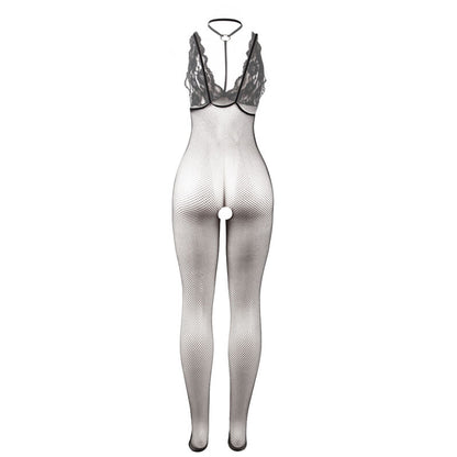 SUBBLIME - 951993 BODYSTOCKING SIN ESPALDA DE RED TRANSPARENTE NEGRO TALLA ÚNICA