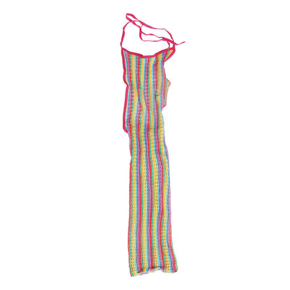 SUBBLIME - 952341 VESTIDO RAINBOW FISHNET TALLA ÚNICA